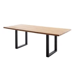 Wohnen Wildeiche Küchentisch mit Baumkanten - Racallo