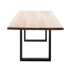 Wohnen Wildeiche Küchentisch mit Baumkanten - Racallo