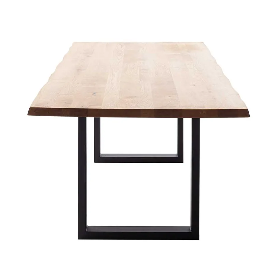 Wohnen Wildeiche Küchentisch mit Baumkanten - Racallo