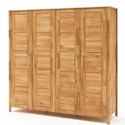 Wildeiche Kleiderschrank mit Ausstattung - Memba I^Wohnen Discount