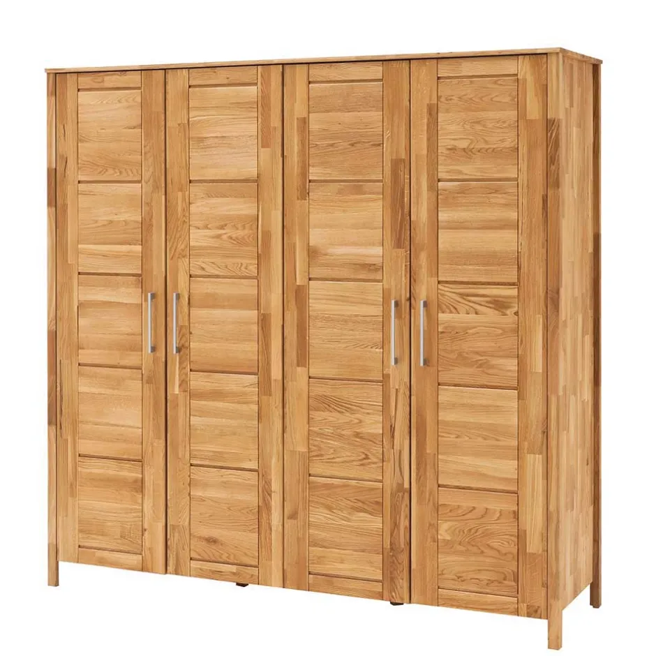 Wildeiche Kleiderschrank mit Ausstattung - Memba I^Wohnen Discount