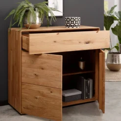 Wildeiche Kommode mit einer Schublade - Darcona^Wohnen Discount