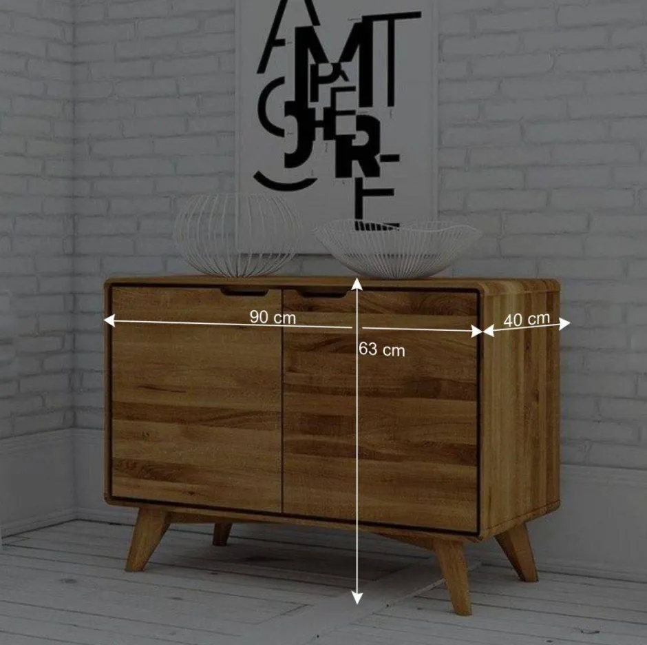 Wohnen Wildeiche Naturholz Kommode geölt - Eavy