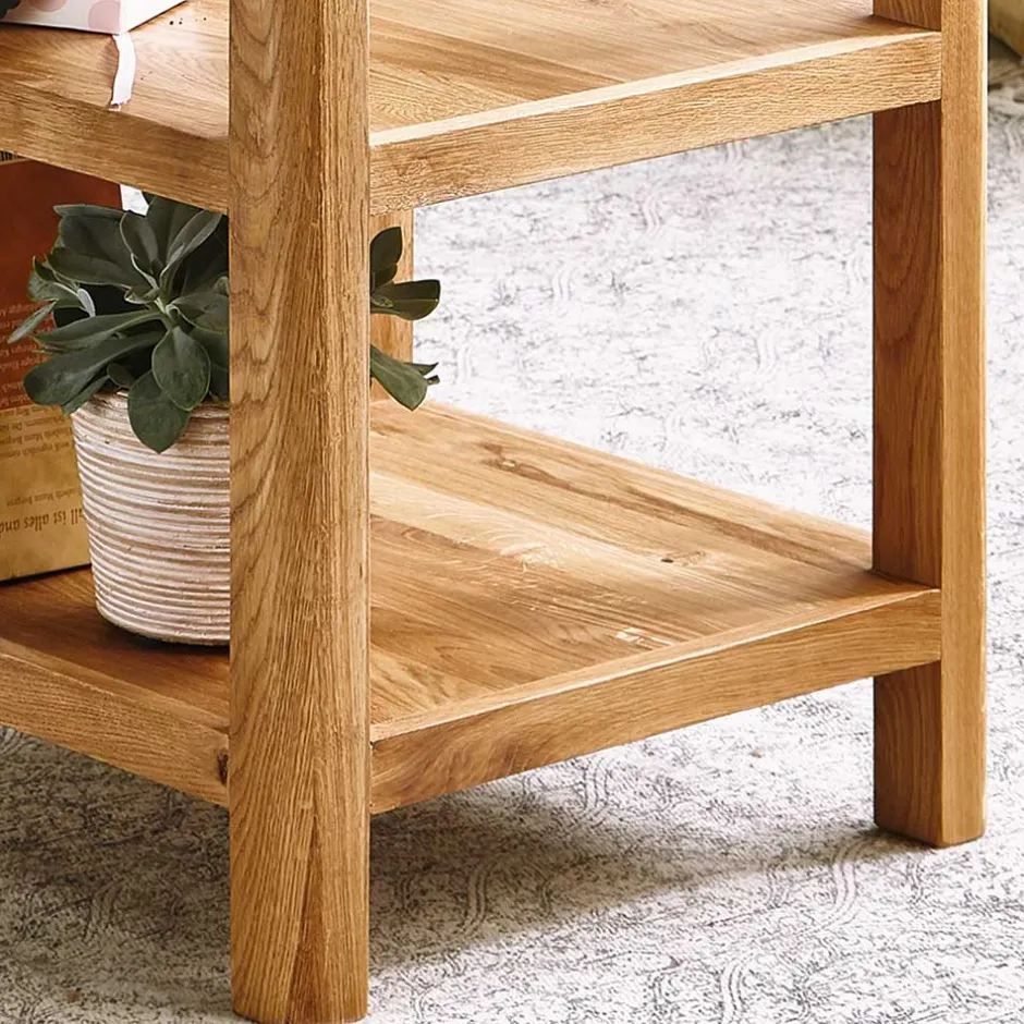 Wohnen Wildeiche Regal Uvinessa mit drei Ablagen