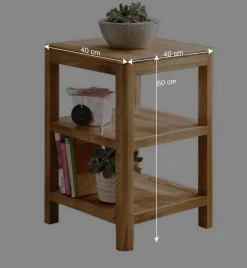 Wohnen Wildeiche Regal Uvinessa mit drei Ablagen