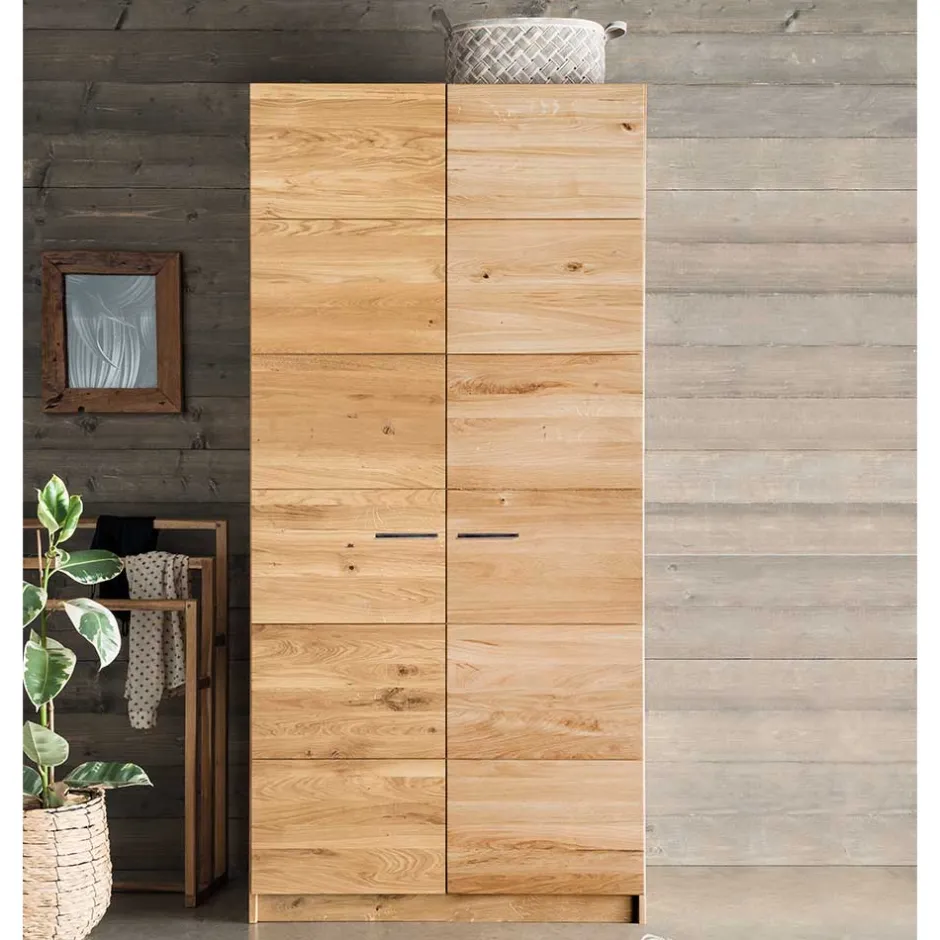 Wildeiche Schlafzimmerschrank aus Massivholz - Forcelan^Wohnen Clearance