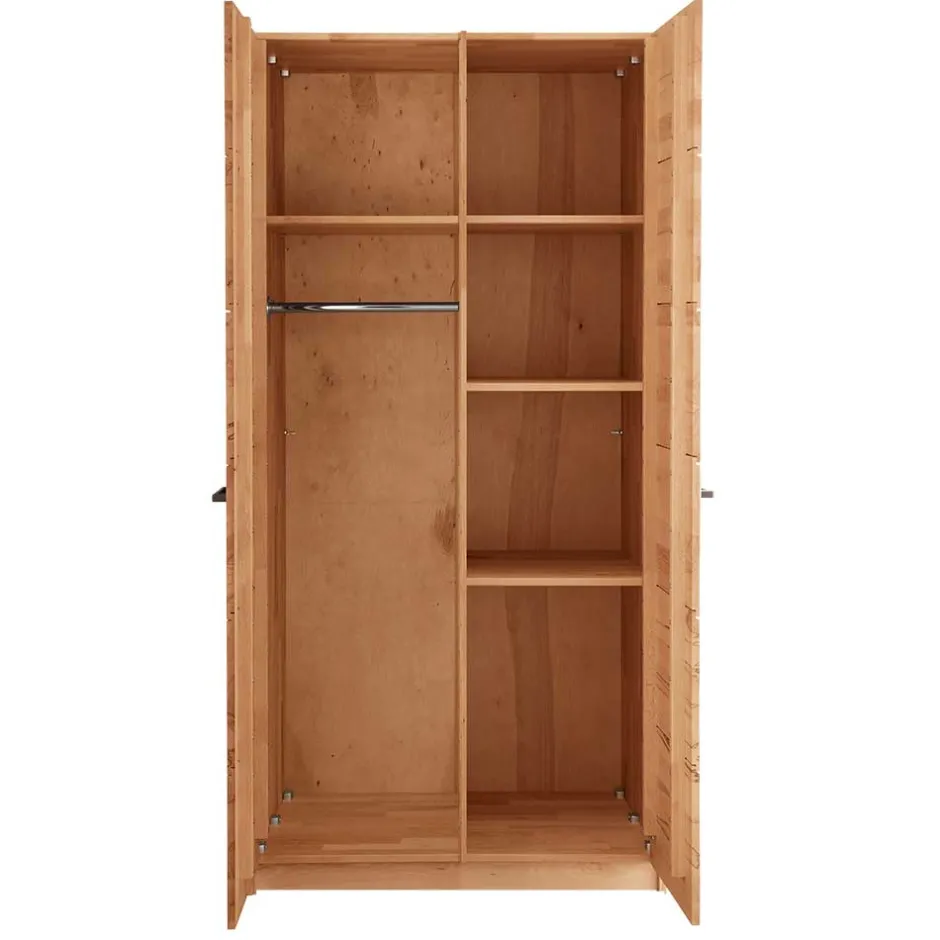 Wildeiche Schlafzimmerschrank aus Massivholz - Forcelan^Wohnen Clearance