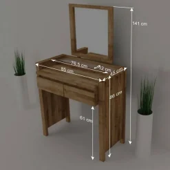 Wildeiche Schminktisch Nadalia massiv geölt^Wohnen Sale