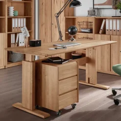 Wohnen Wildeiche Schreibtisch höhenverstellbar - Melanie