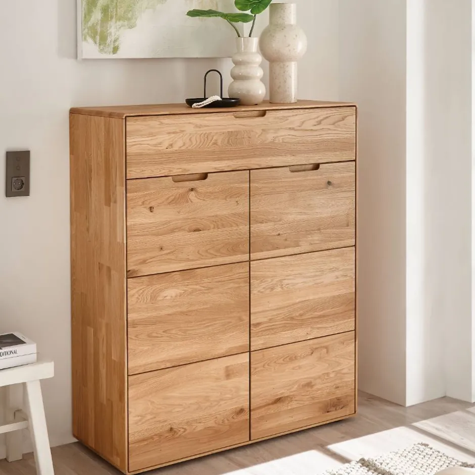 Wildeiche Schuhschrank mit einer Schublade - Darcona^Wohnen