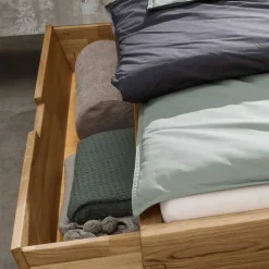 Wohnen Wildeiche Schwebebett in Doppelbettgrößen - Aryvano