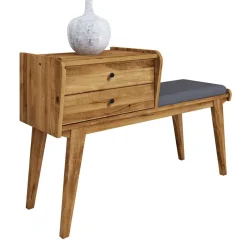 Wildeiche Telefonbank Flurbank mit Schubladen - Hardus^Wohnen New