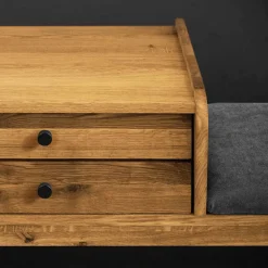 Wildeiche Telefonbank Flurbank mit Schubladen - Hardus^Wohnen New