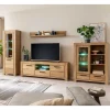 Wildeiche TV Anbauwand teilmassiv - Sophia (vierteilig)^Wohnen Discount