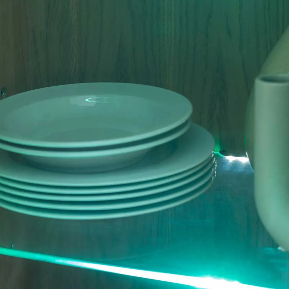 Wildeiche TV Anbauwand teilmassiv - Sophia (vierteilig)^Wohnen Discount