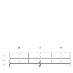 Wohnen Wildeiche TV Lowboard 200 cm breit - Laida
