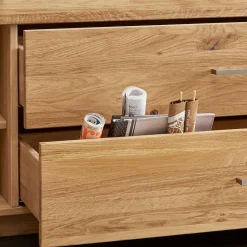 Wohnen Wildeiche TV Lowboard aus geöltem Massivholz - Loitons