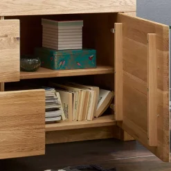 Wohnen Wildeiche TV Lowboard aus geöltem Massivholz - Loitons