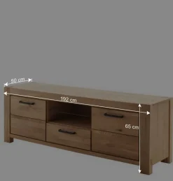 Wohnen Wildeiche TV Lowboard teilmassiv - Sophia