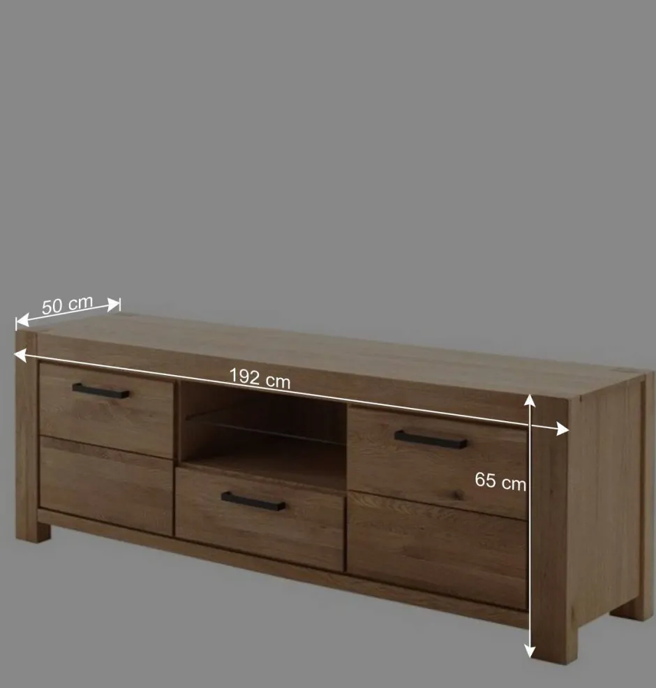 Wohnen Wildeiche TV Lowboard teilmassiv - Sophia