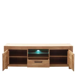 Wohnen Wildeiche TV Lowboard teilmassiv - Sophia