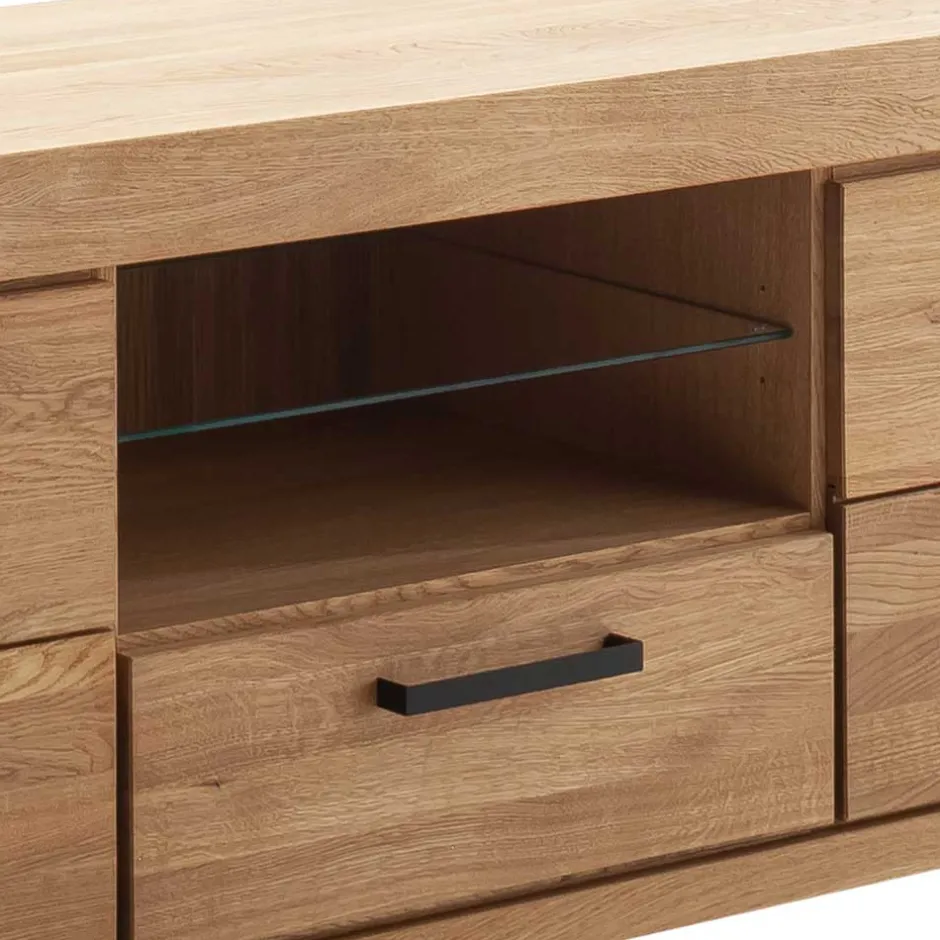 Wohnen Wildeiche TV Lowboard teilmassiv - Sophia