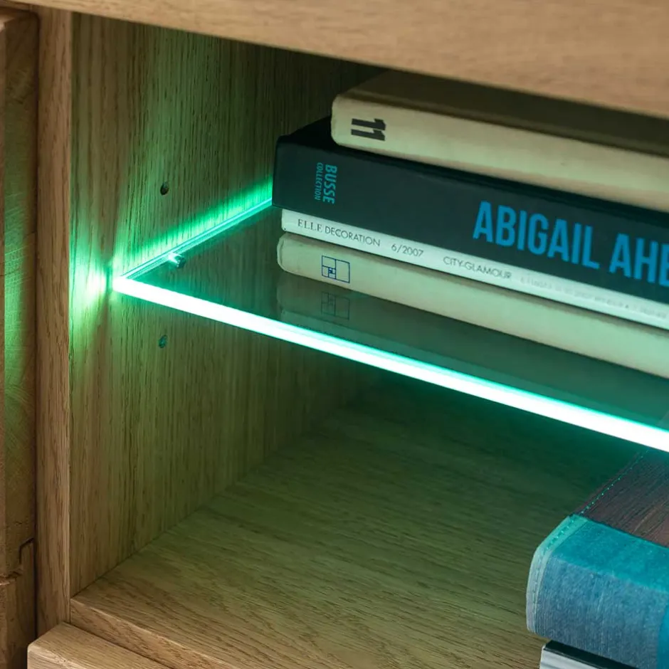 Wohnen Wildeiche TV Lowboard teilmassiv - Sophia