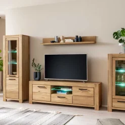 Wohnen Wildeiche TV Lowboard teilmassiv - Sophia