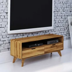 Wohnen Wildeiche TV Unterschrank mit 2 Schubladen - Eavy III