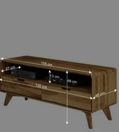 Wohnen Wildeiche TV Unterschrank mit 2 Schubladen - Eavy III