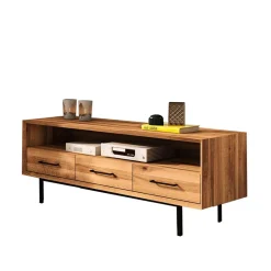 Wohnen Wildeiche TV Unterschrank mit großem Fach - Kerfa