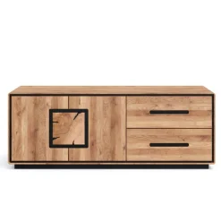 Wohnen Wildeiche TV-Kommode in modernem Design - Shipper