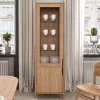 Wildeiche Vitrine in modernem Design - Laida^Wohnen Clearance