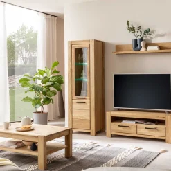 Wildeiche Vitrine teilmassiv - Sophia^Wohnen Online