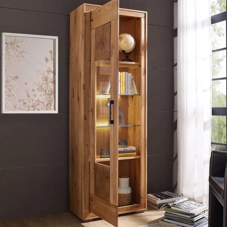 Wildeiche Vitrine Troncon mit 201 cm Höhe^Wohnen Online