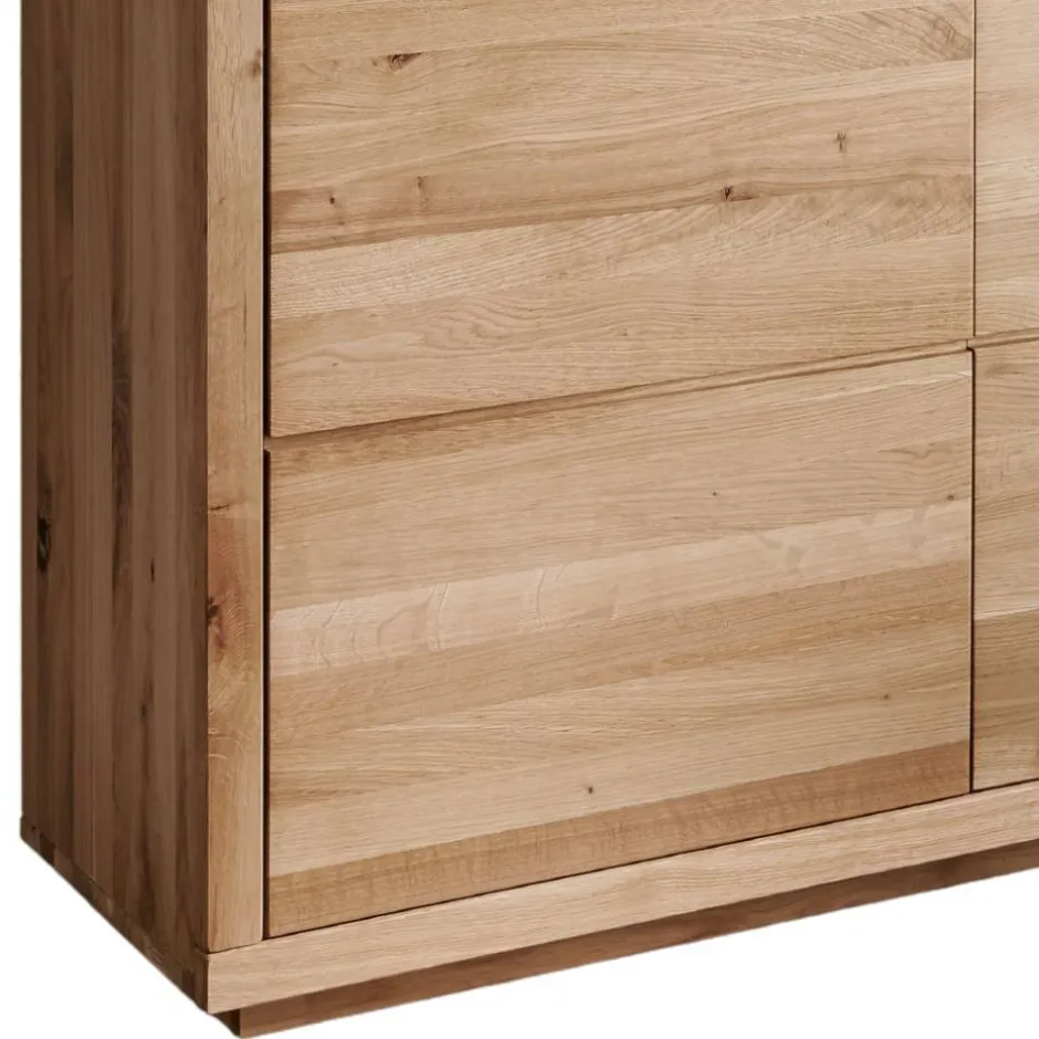 Wohnen Wildeiche Vitrinenschrank 103 cm breit - Embleys
