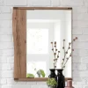 Wohnen Wildeiche Wandspiegel mit Baumkante - Konvava