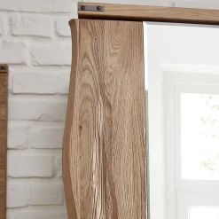 Wohnen Wildeiche Wandspiegel mit Baumkante - Konvava