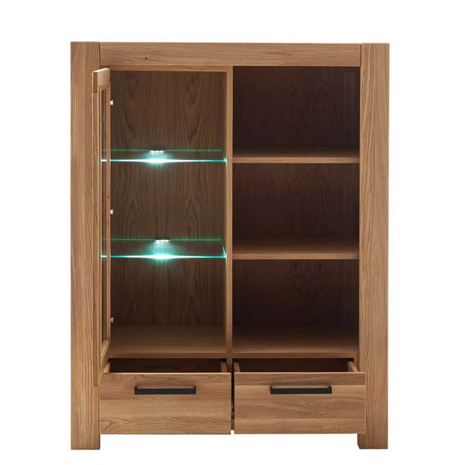 Wohnen Wildeiche Wohnwand Set teilmassiv - Sophia (vierteilig)