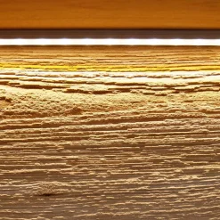 Wohnen Wildeiche Wohnzimmerschrank mit Glas Einsatz - Acmida