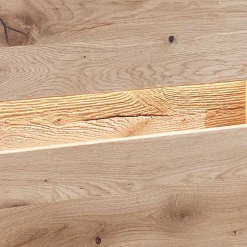 Wohnen Wildeiche Wohnzimmerschrank mit Glas Einsatz - Acmida