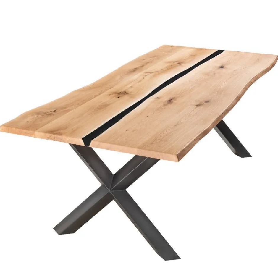 Wohnen Wildeiche-Esstisch mit Naturkanten - Fabienne