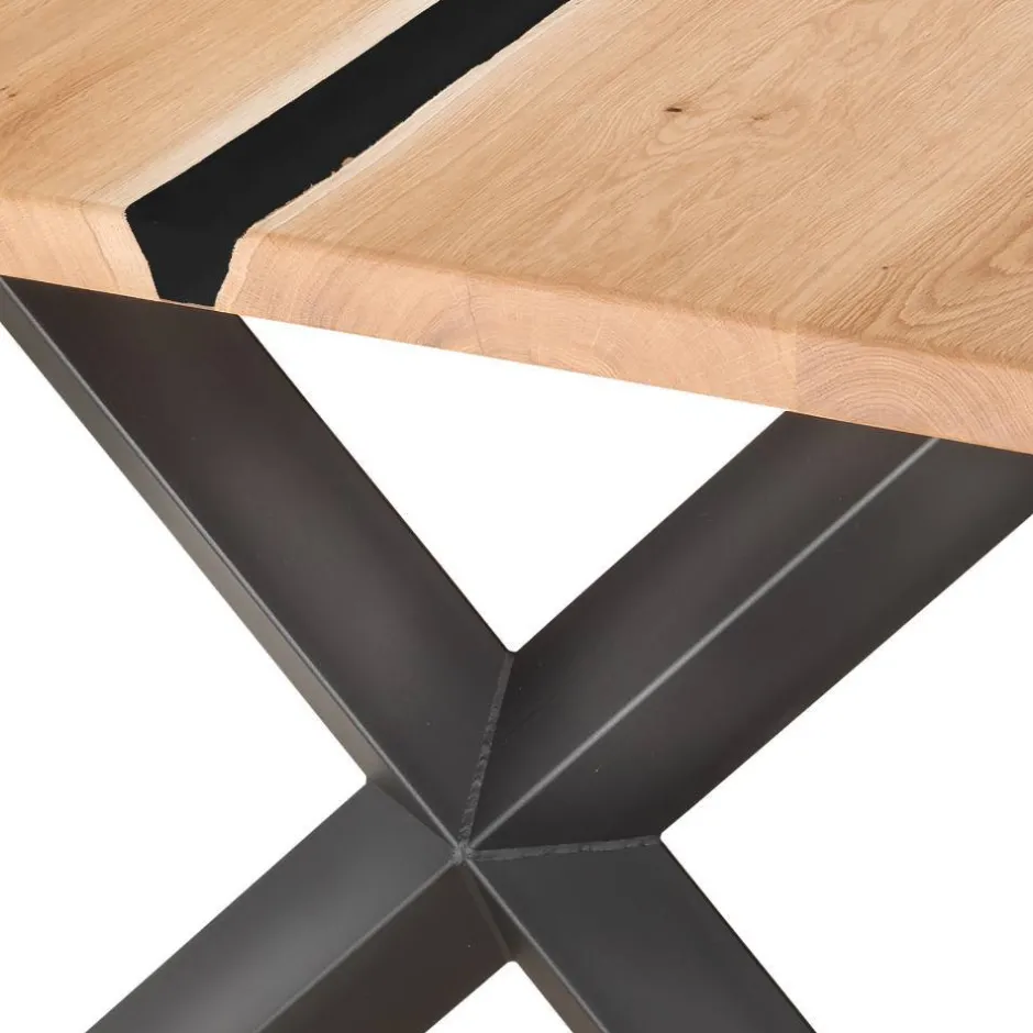 Wohnen Wildeiche-Esstisch mit Naturkanten - Fabienne