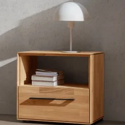 Wildeiche-Nachtkommode mit Fach - Kassanda^Wohnen Clearance