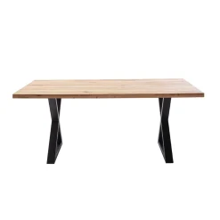 Wildeichetisch mit zwei X-Beinen - Soreca^Wohnen Sale