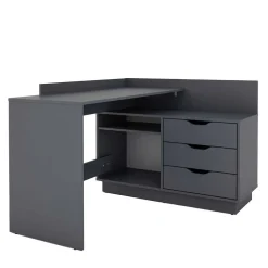 Kinder Wohnen Winkelschreibtisch in Anthrazit - Korfu