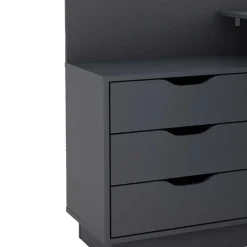 Kinder Wohnen Winkelschreibtisch in Anthrazit - Korfu