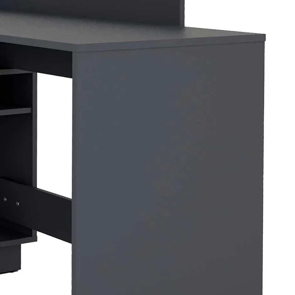 Kinder Wohnen Winkelschreibtisch in Anthrazit - Korfu