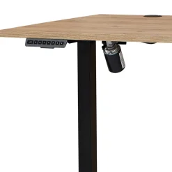 Wohnen Winkel-Schreibtisch in Esche und Schwarz - Emly