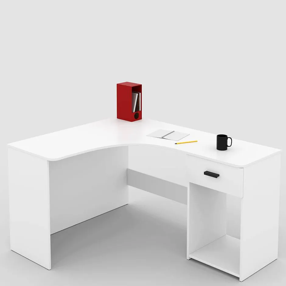 Winkelschreibtisch in Weiß - Rainy^Wohnen Best